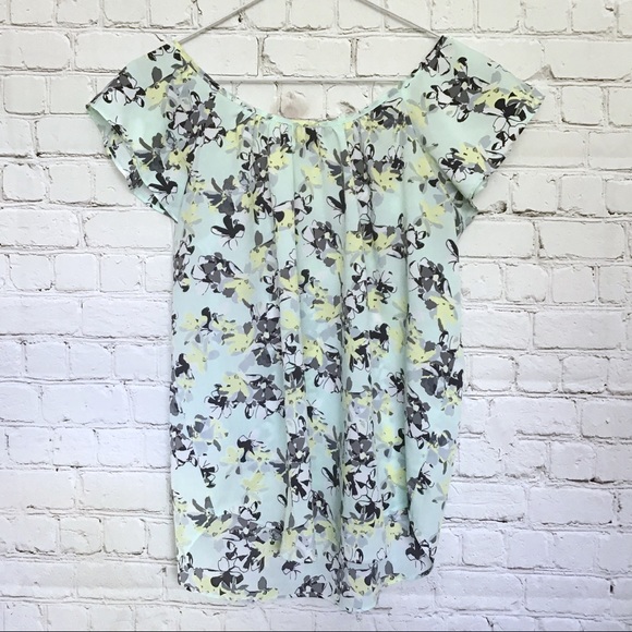 BANANA REPUBLIC | FLUTTER SLEEVE FLORAL BLOUSE - Picture 5 of 5